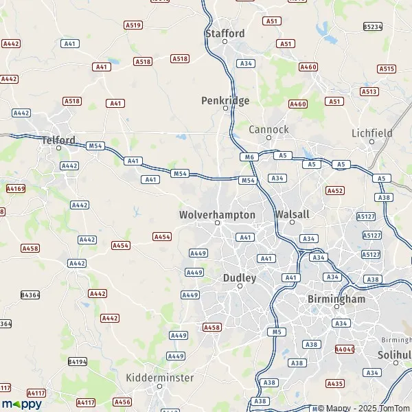 Map Featherstone map of Featherstone (WV10 7) and practical information